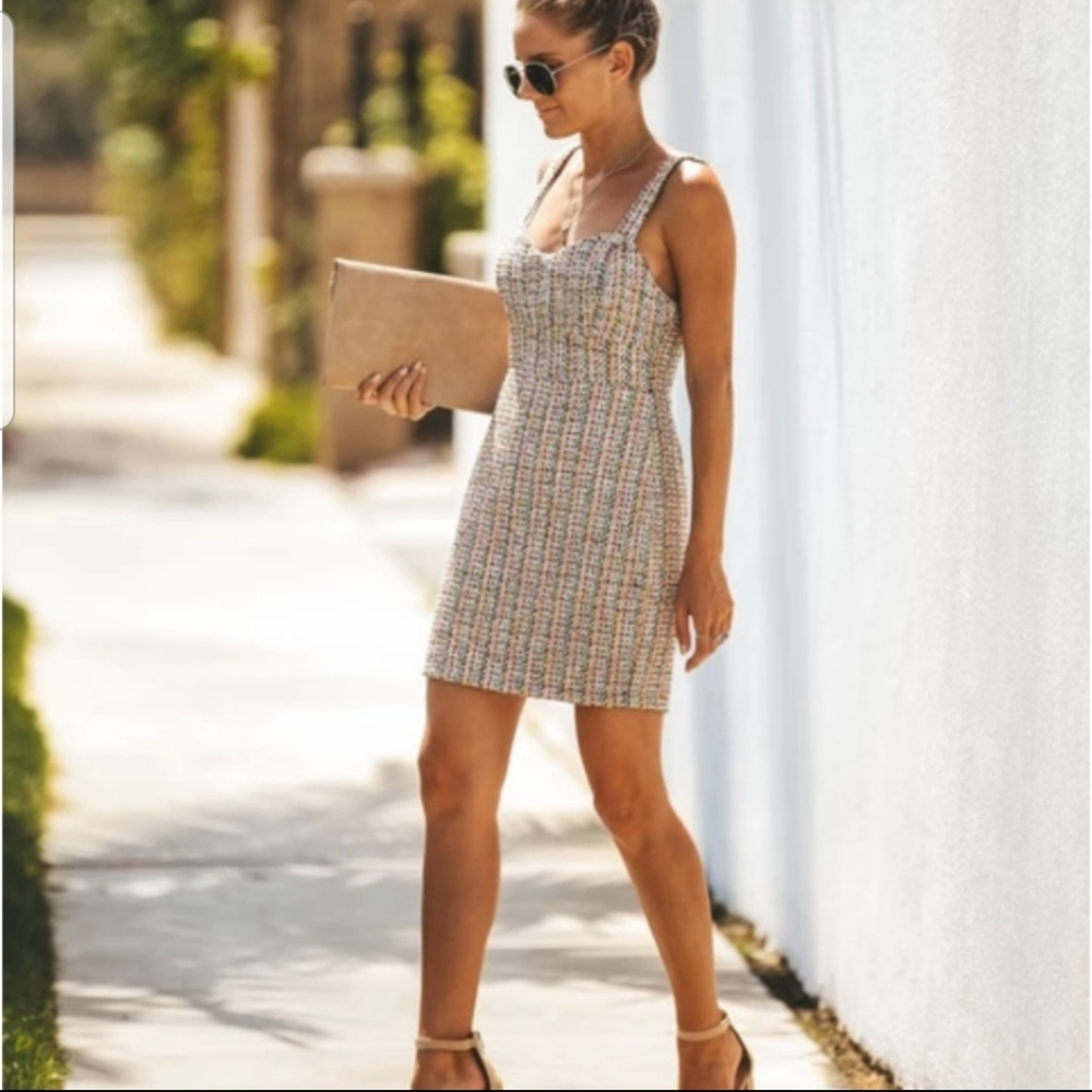 NWT Tres Chic Tweed Mini Dress
